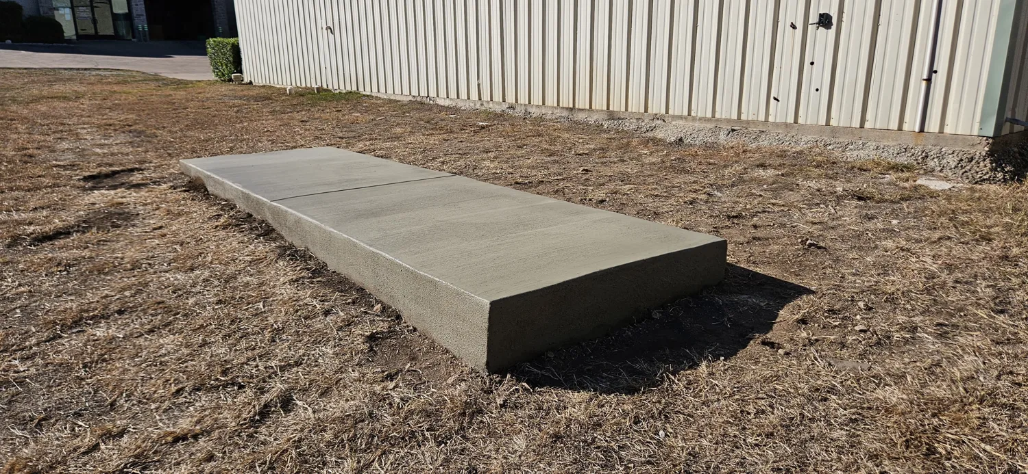 A purpose-built equipment slab by Lucky&rsquo;s Concrete in Sherman