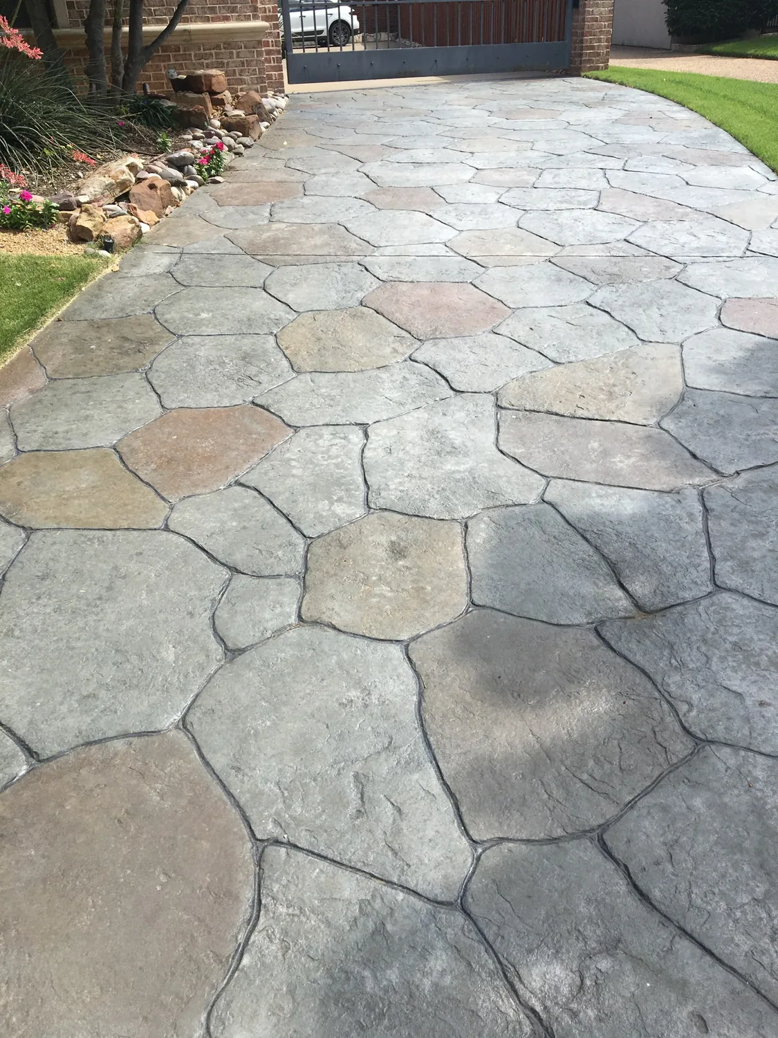 A stamped backyard transformation by Lucky&rsquo;s Concrete in Sherman