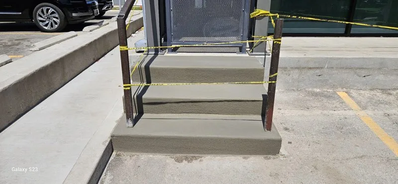 Front-entry step replacement by Lucky’s Concrete in Sherman